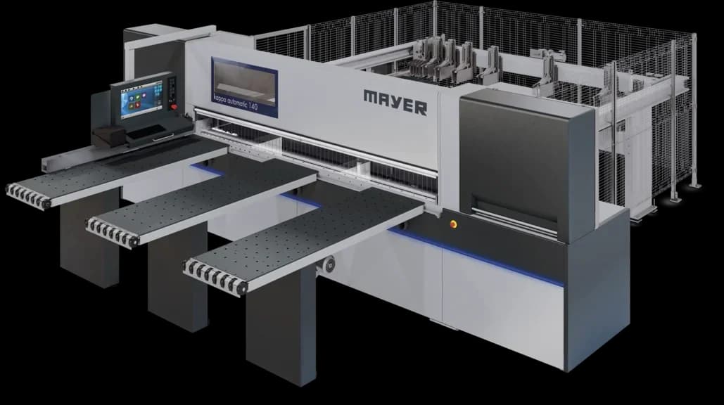 Пильный центр с ЧПУ MAYER KAPPA AUTOMATIC 80 — распил ЛДСП на производстве ПИЛОТАЖ, Долгопрудный